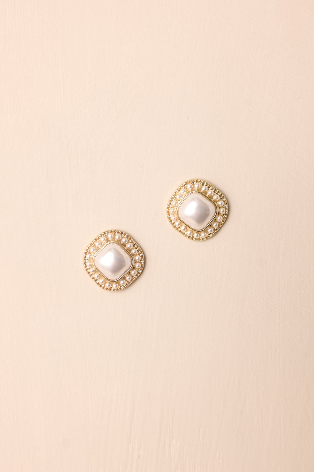 A Day At The Vineyard Gold & Ivory Faux Pearl Earrings