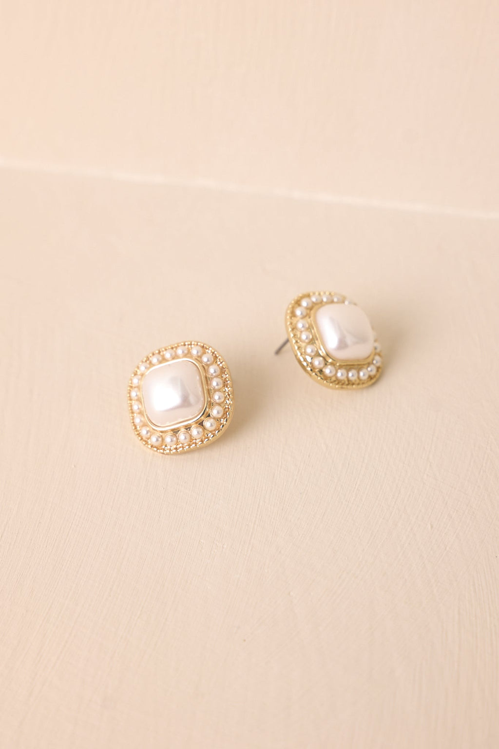 A Day At The Vineyard Gold & Ivory Faux Pearl Earrings