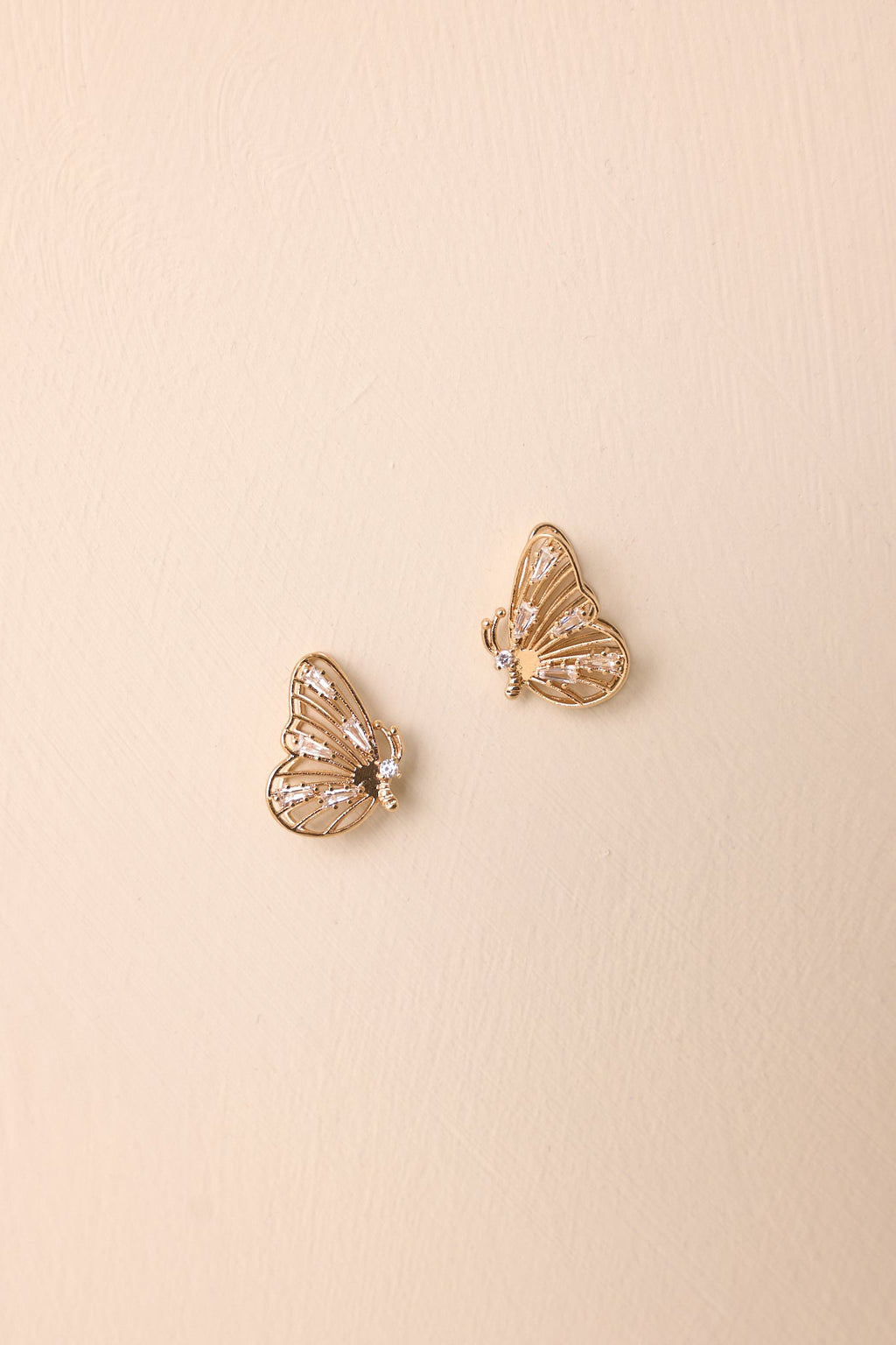 Just Wingin' It Gold Butterfly Earrings