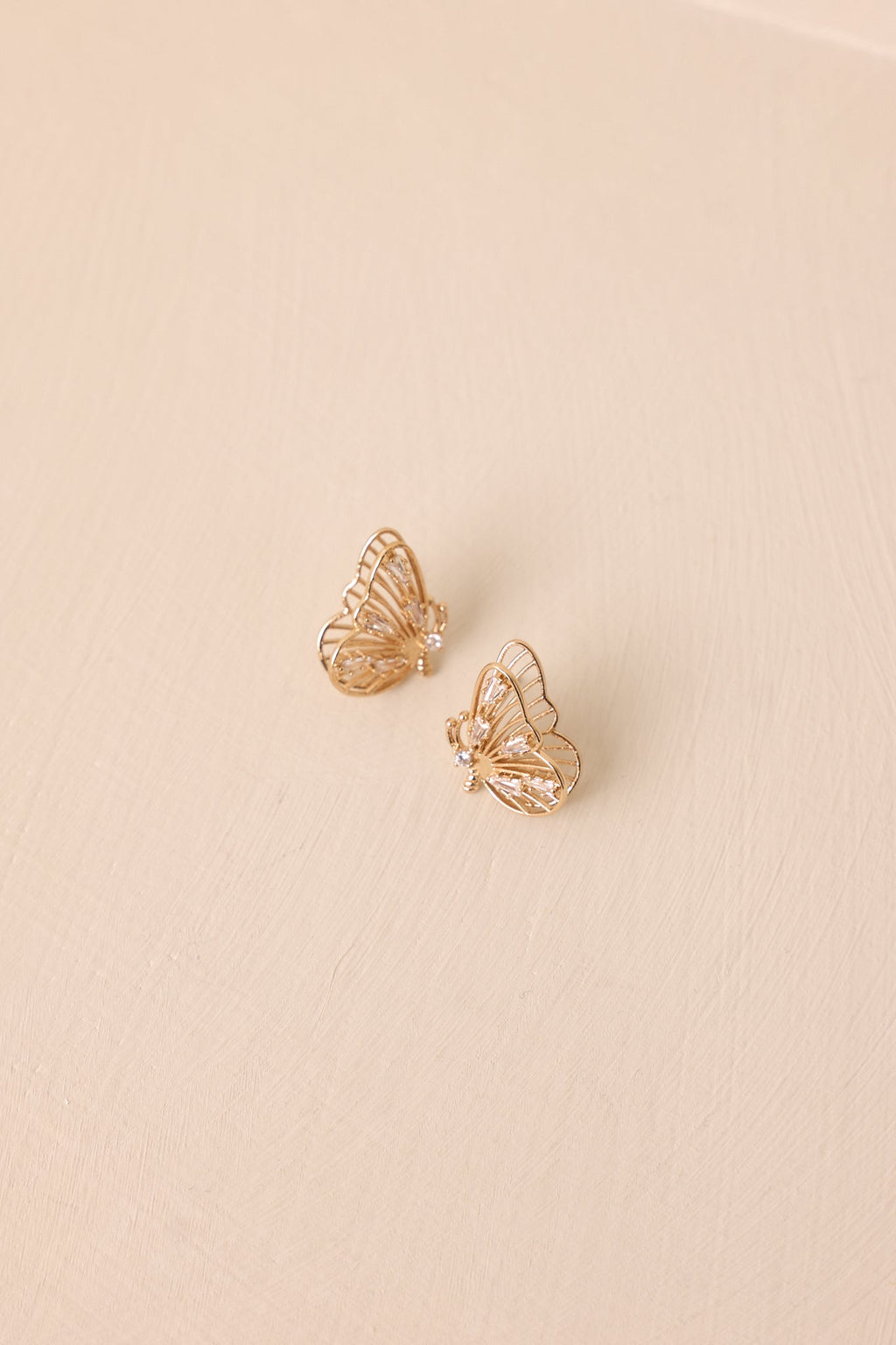 Just Wingin' It Gold Butterfly Earrings