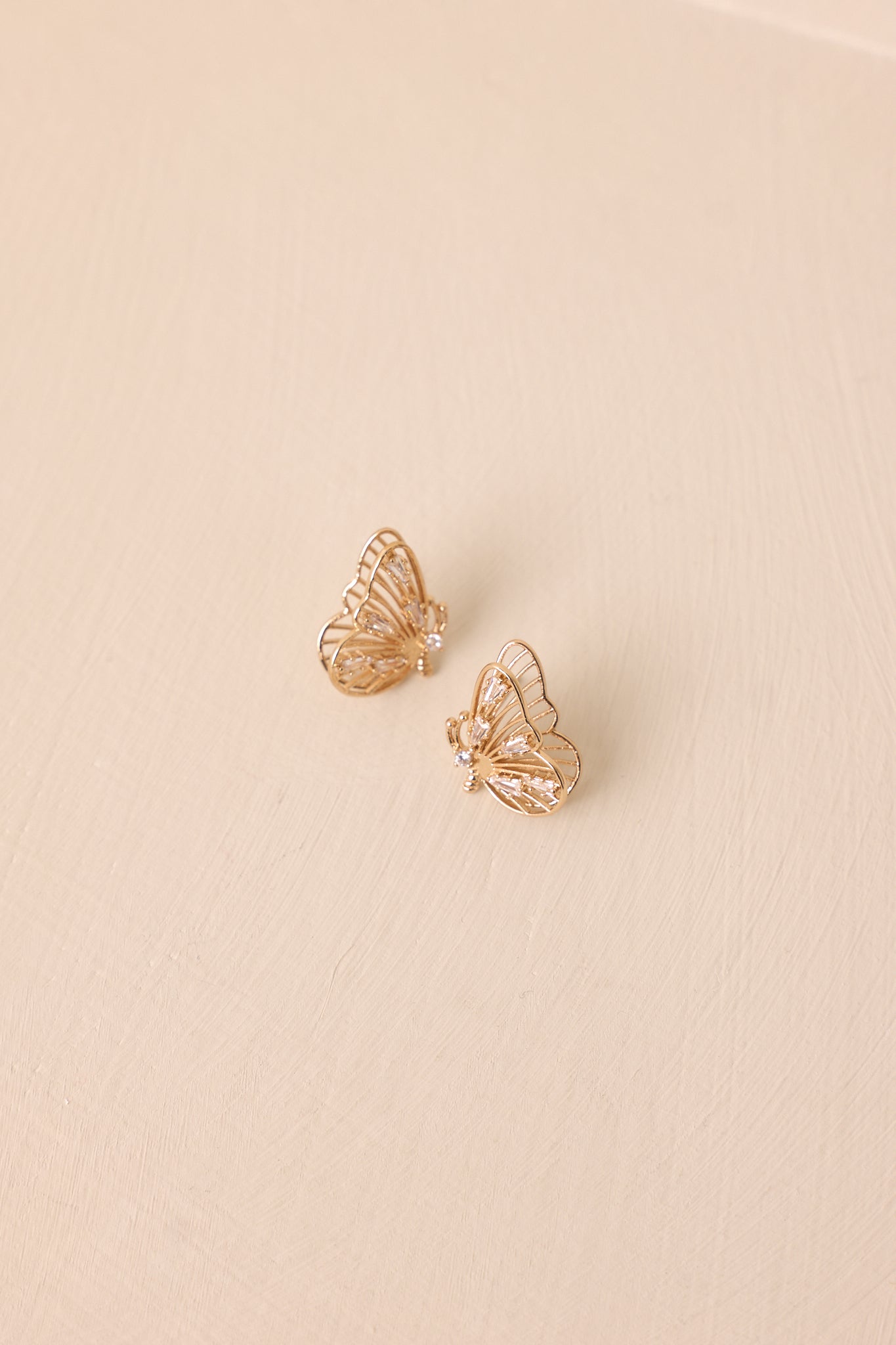 Just Wingin' It Gold Butterfly Earrings