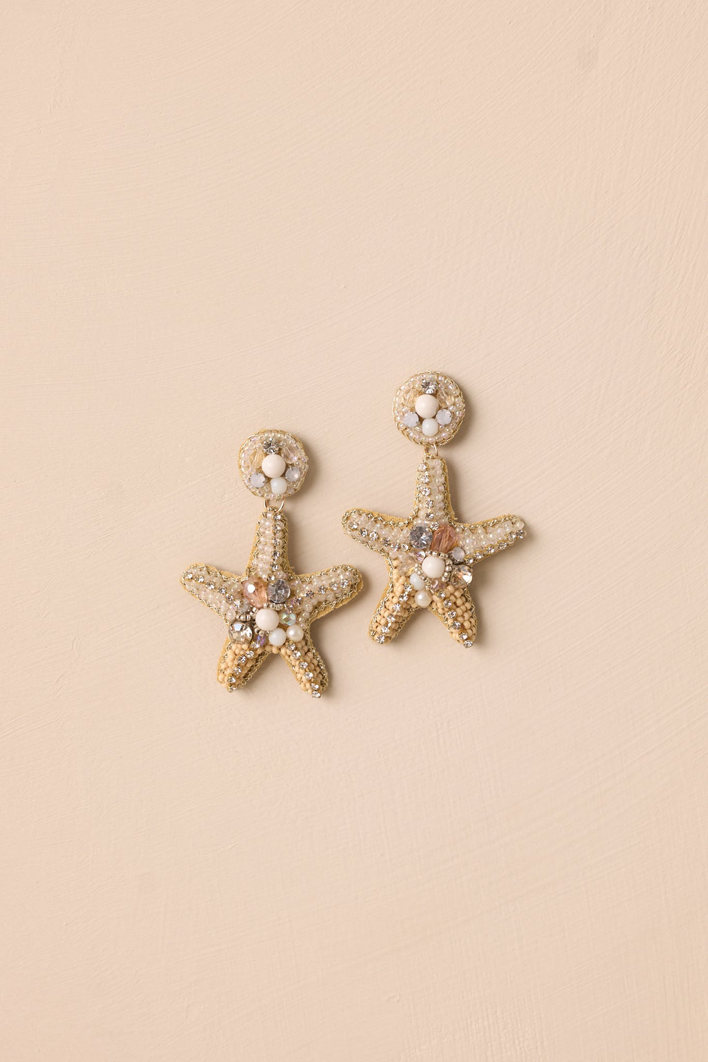 Giving Compliments Starfish Silver Beaded Earrings