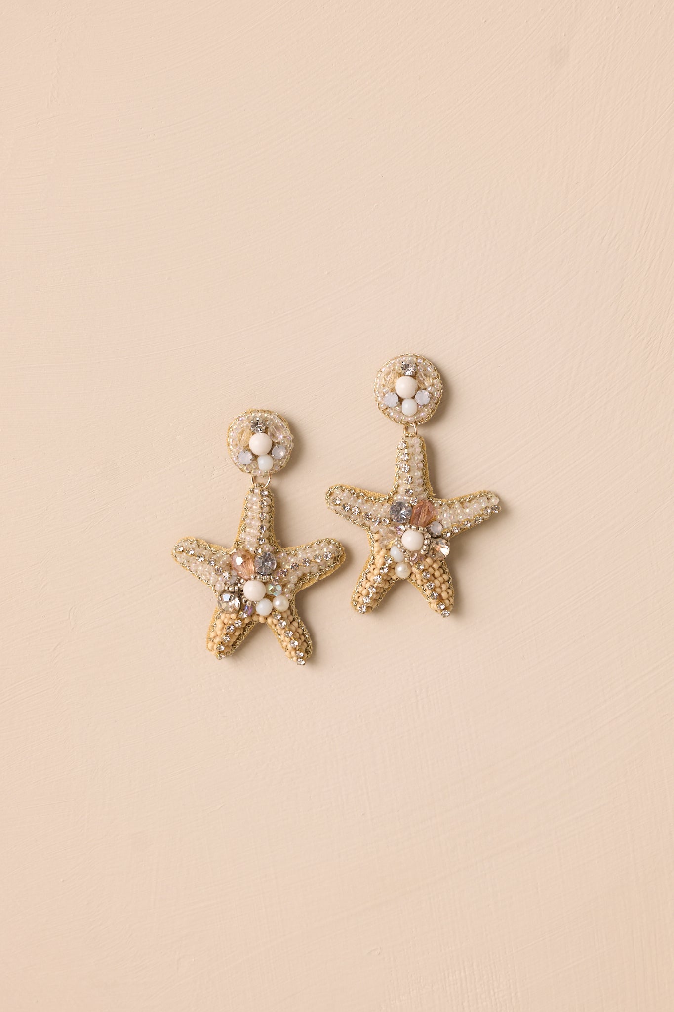 Giving Compliments Starfish Silver Beaded Earrings