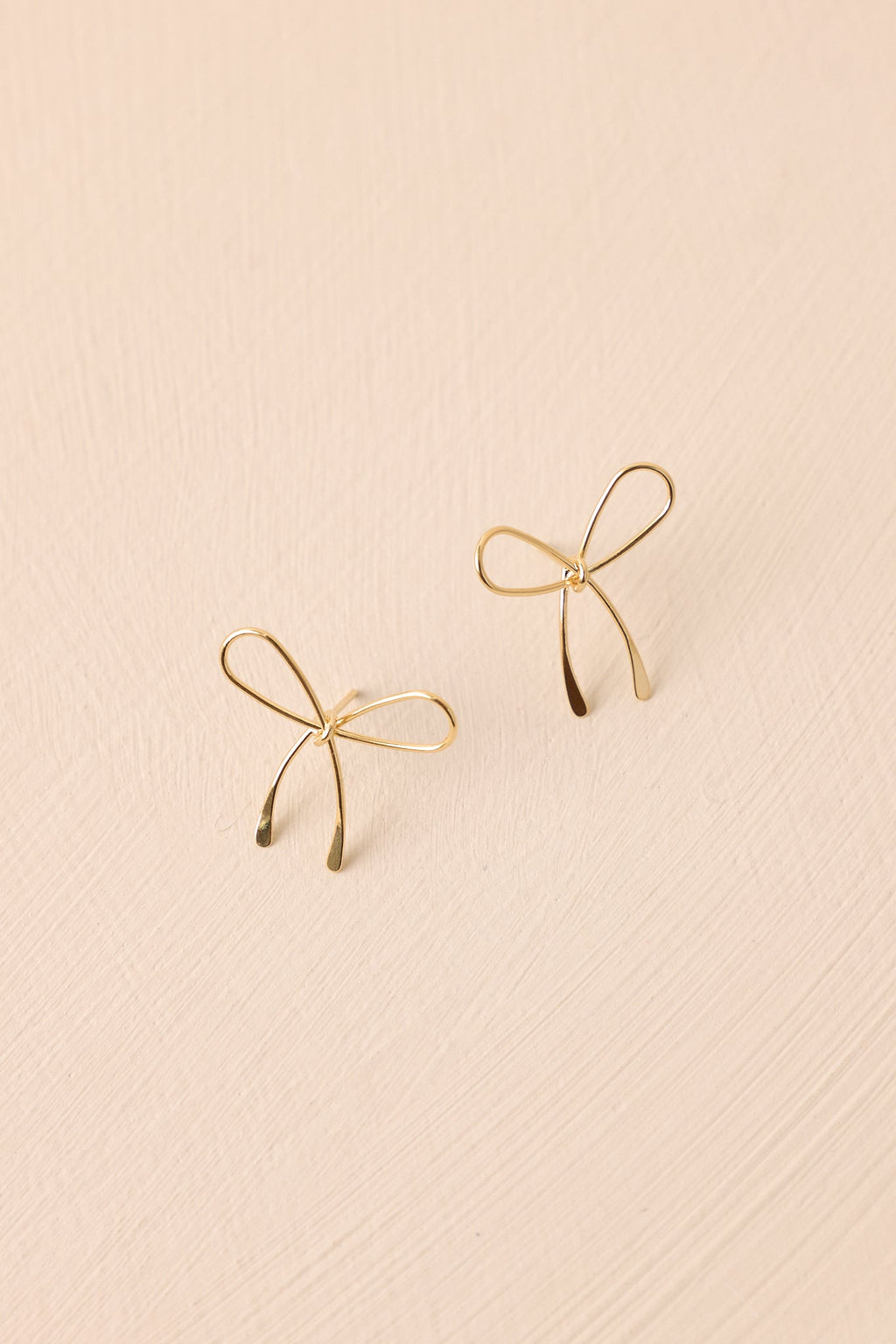 Knot Your Average Girl Gold Bow Earrings