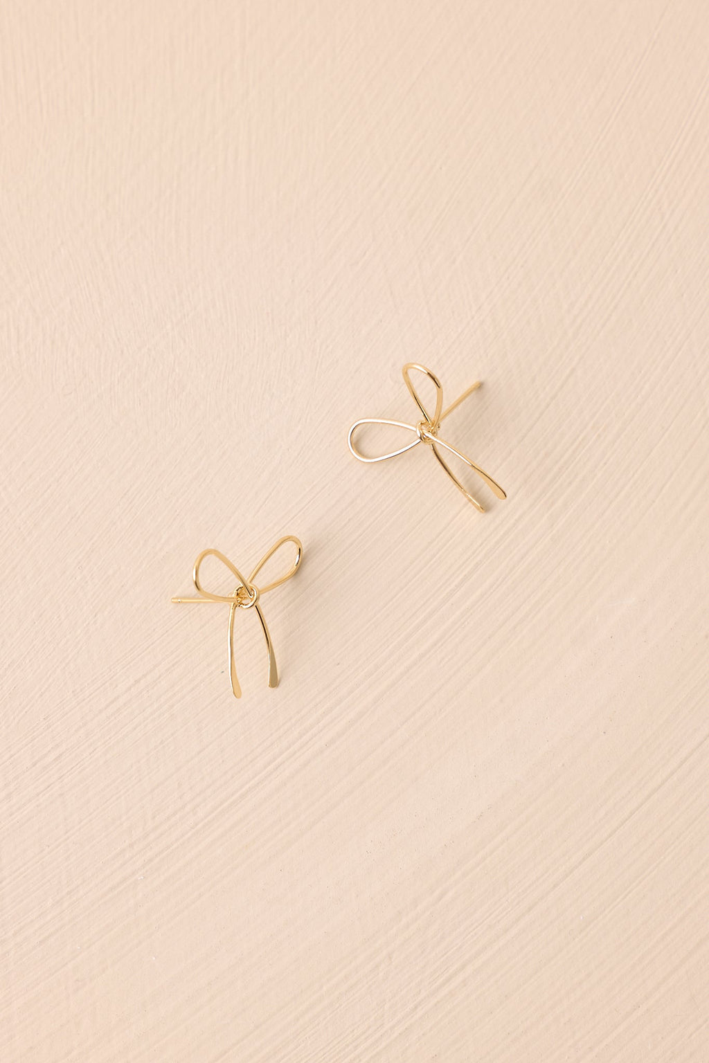 Knot Your Average Girl Gold Bow Earrings