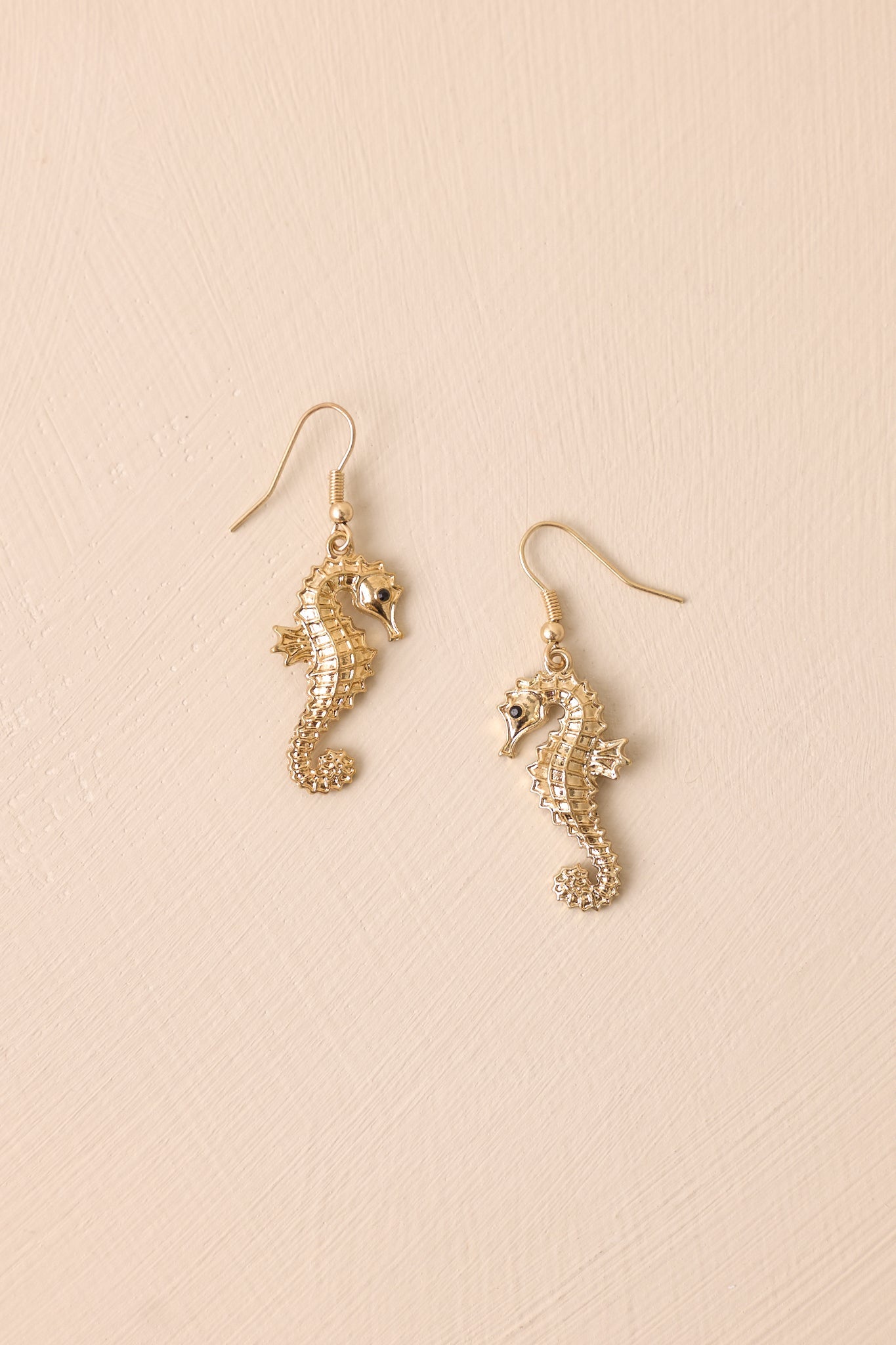 Into The Deep Gold Seahorse Earrings