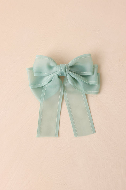 Delicate Dreams Sage Clip In Bow