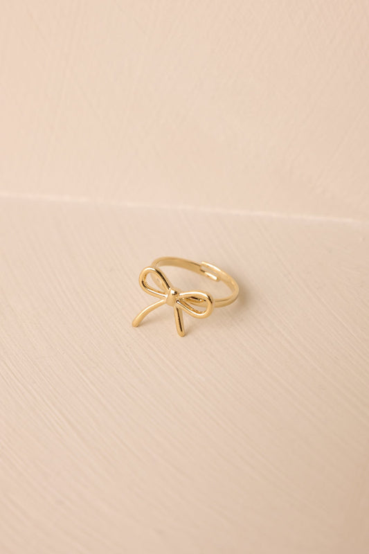 Wrapped In Love Gold Bow Ring