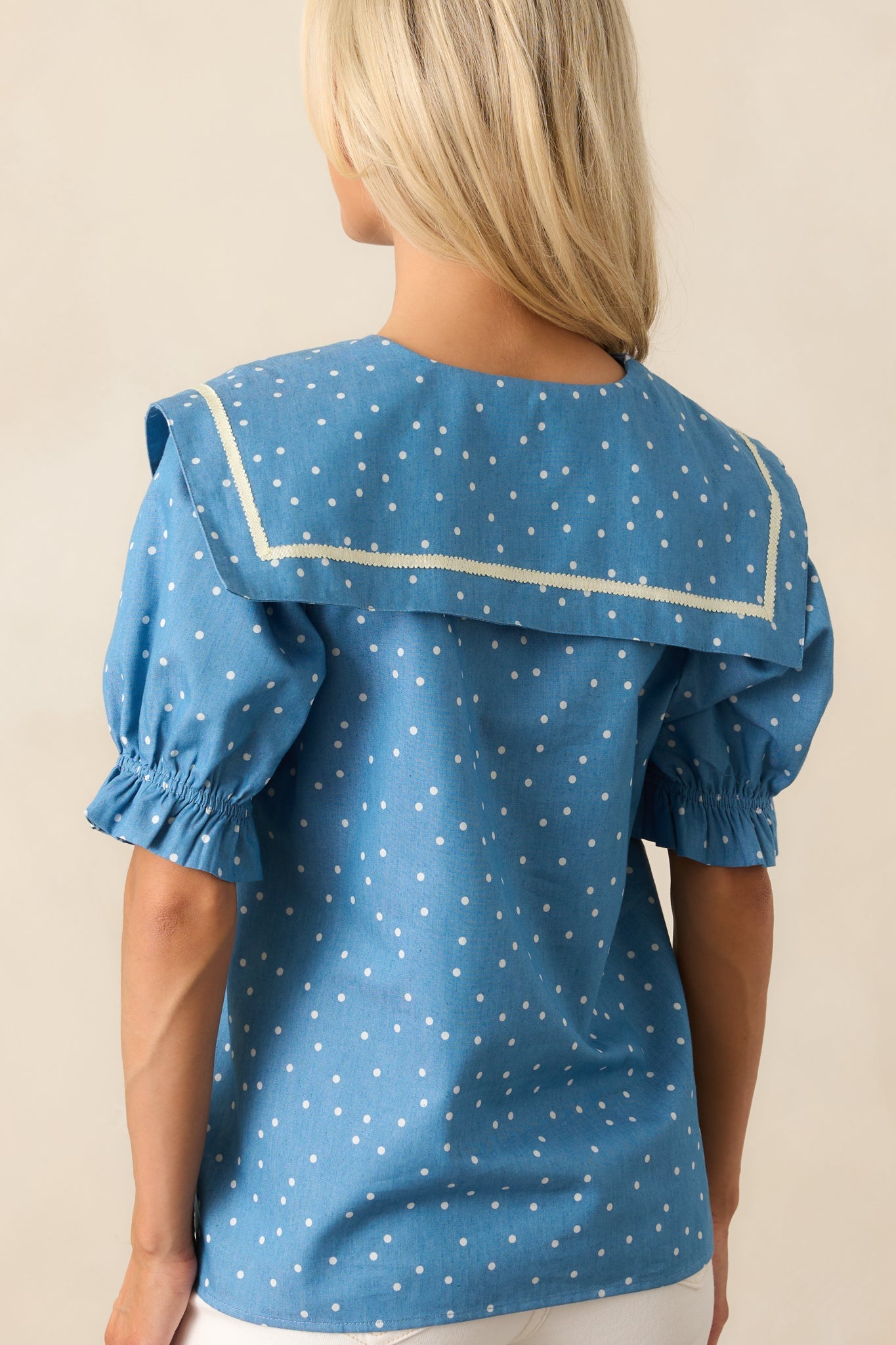 Keep It Classic Blue Chambray Button Front Top