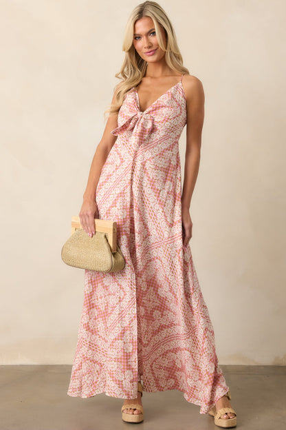 Hibiscus Hideaway Rose Pink Floral Maxi Dress
