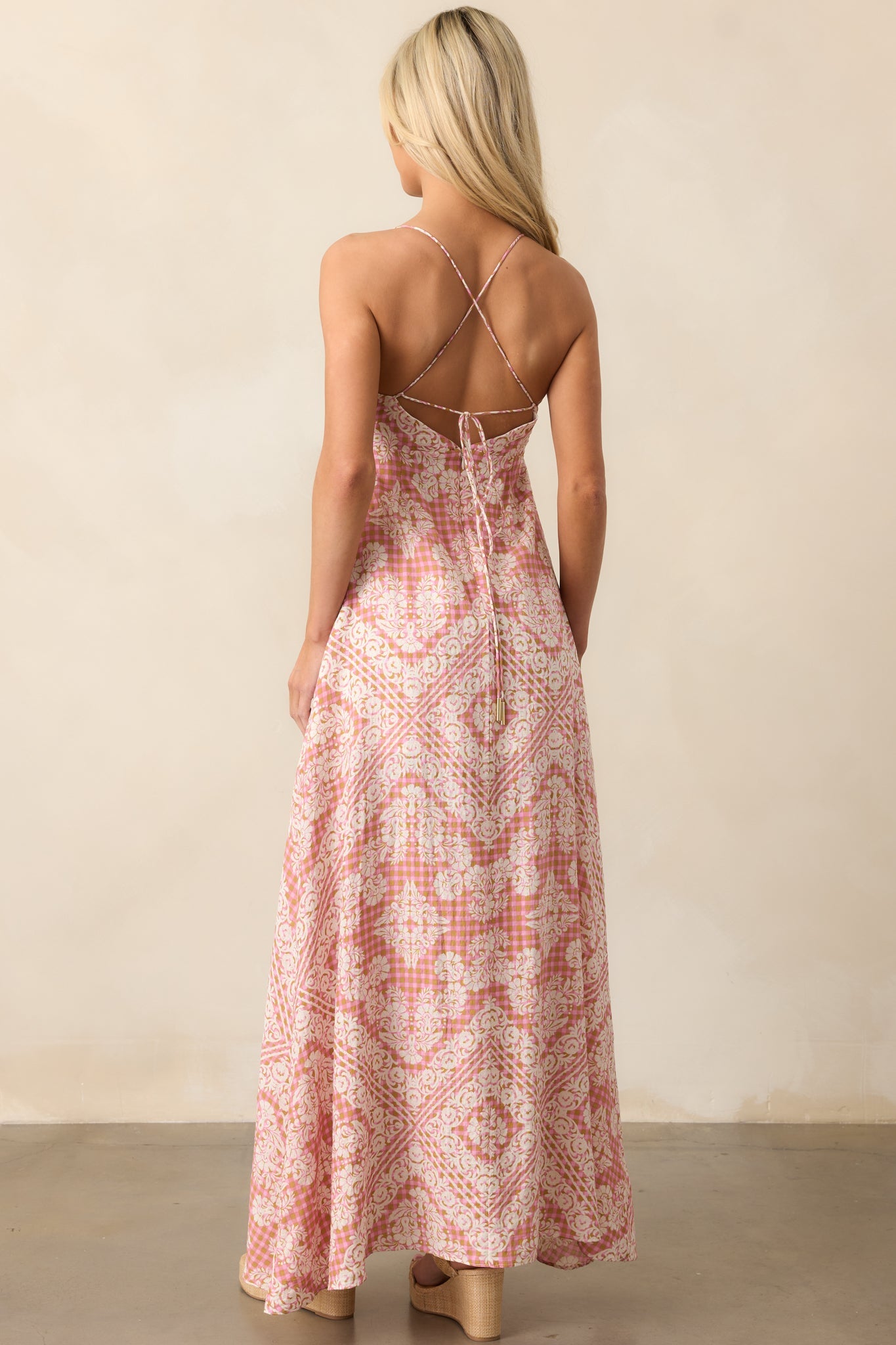 Hibiscus Hideaway Rose Pink Floral Maxi Dress