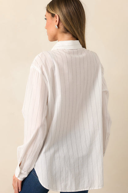 Z Supply Seaport White Striped Shirt