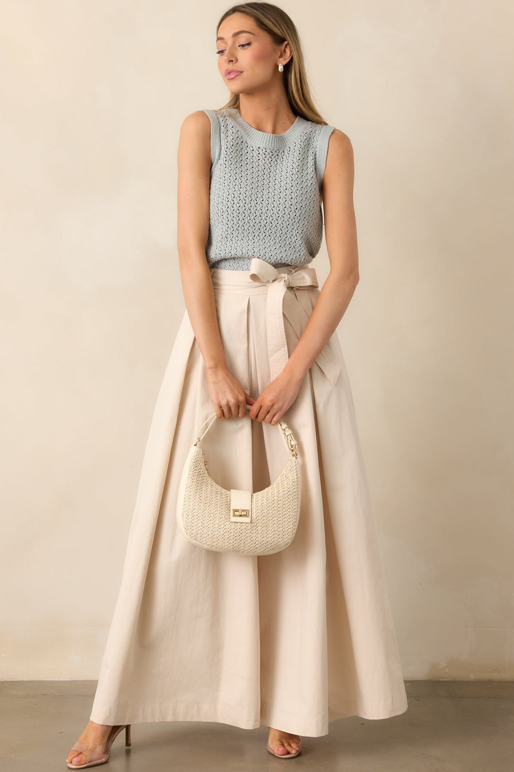 Better Than Ever Sage Green Knit Sleeveless Top