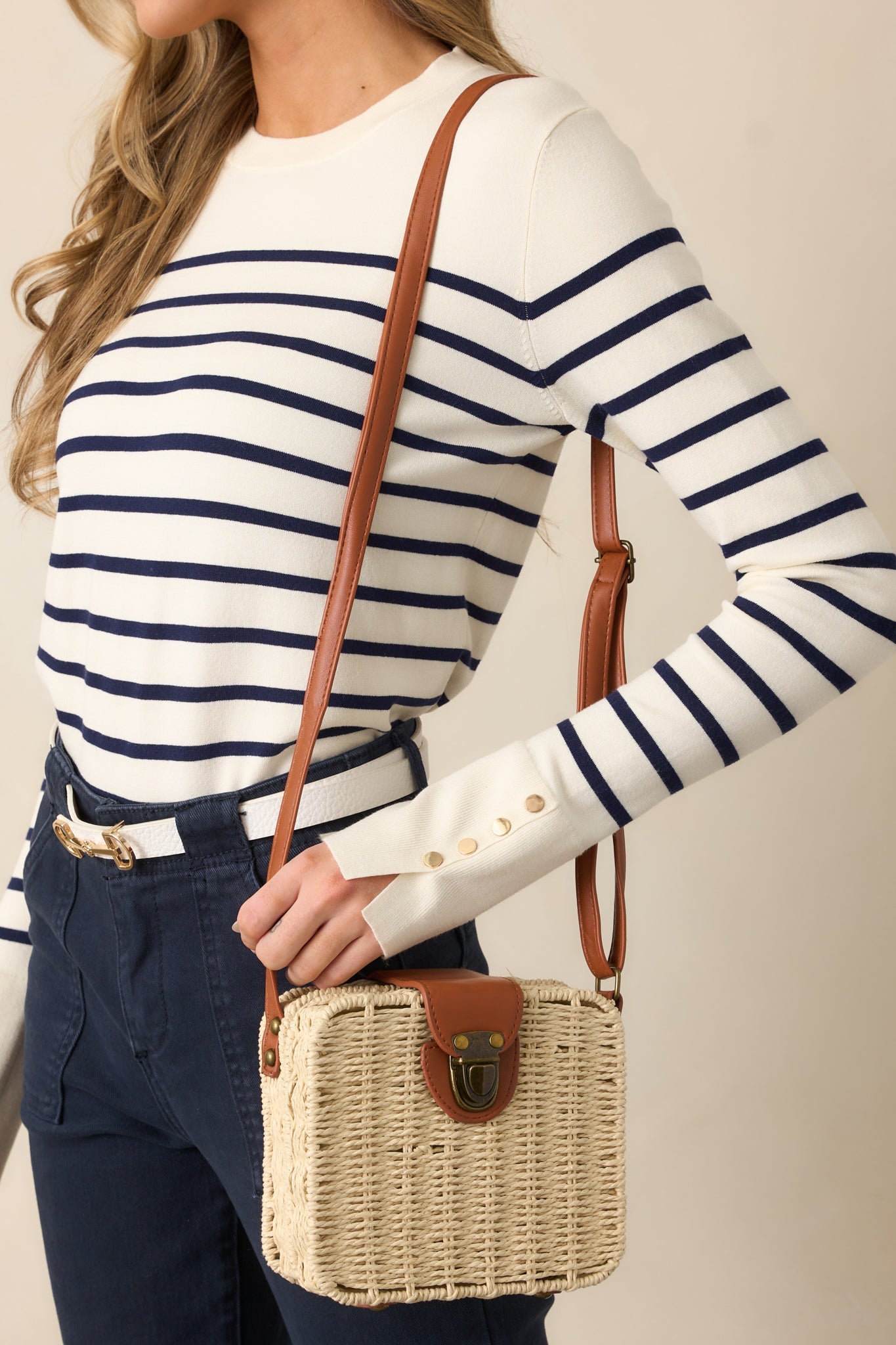 Already There Ivory Natural Whicker Handbag