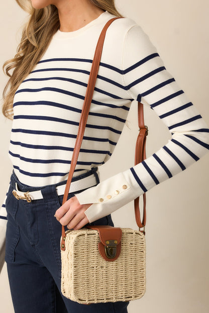 Already There Ivory Natural Whicker Handbag