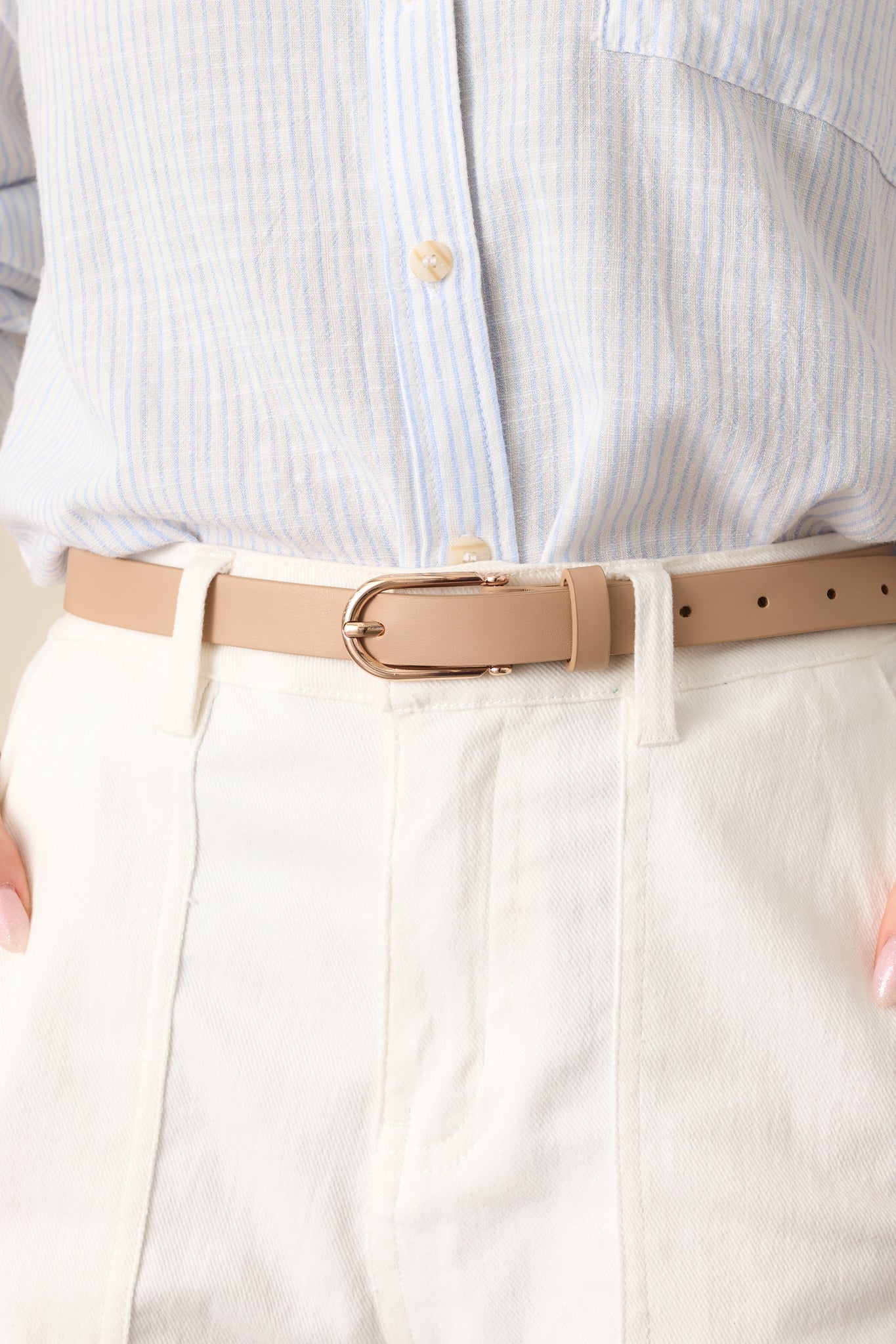 Everywhere With Me Taupe Belt