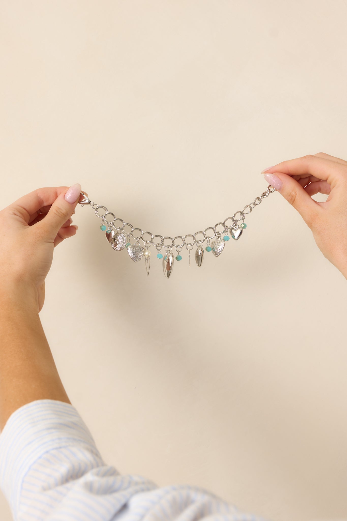 Be Mine Silver Heart Charm Bracelet