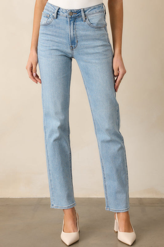 Dusk Enchantment Light Wash Straight Leg Jeans