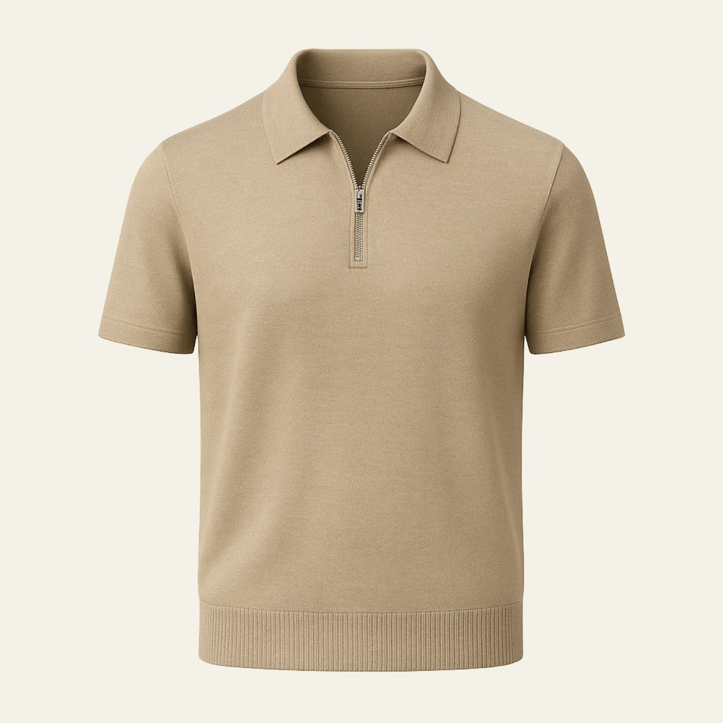 The Marbella Quarter Zip Knit Polo