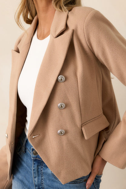 Chasing Stars Tan Ponte Blazer