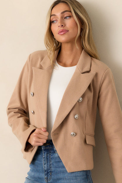 Chasing Stars Tan Ponte Blazer