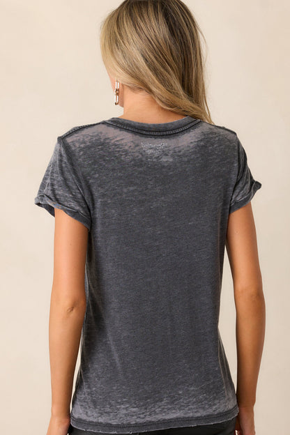 Elvis Presley Charcoal Acid Wash Tee
