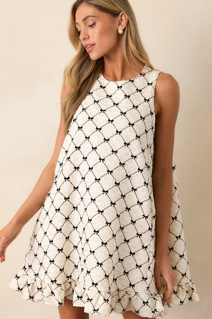 Hold Me Close Ivory Sleeveless Mini Dress
