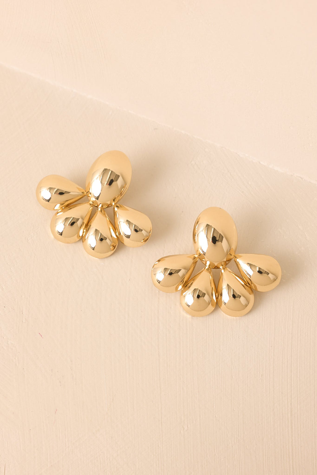 Feeling Like Forever Gold Oval Drop Earrings