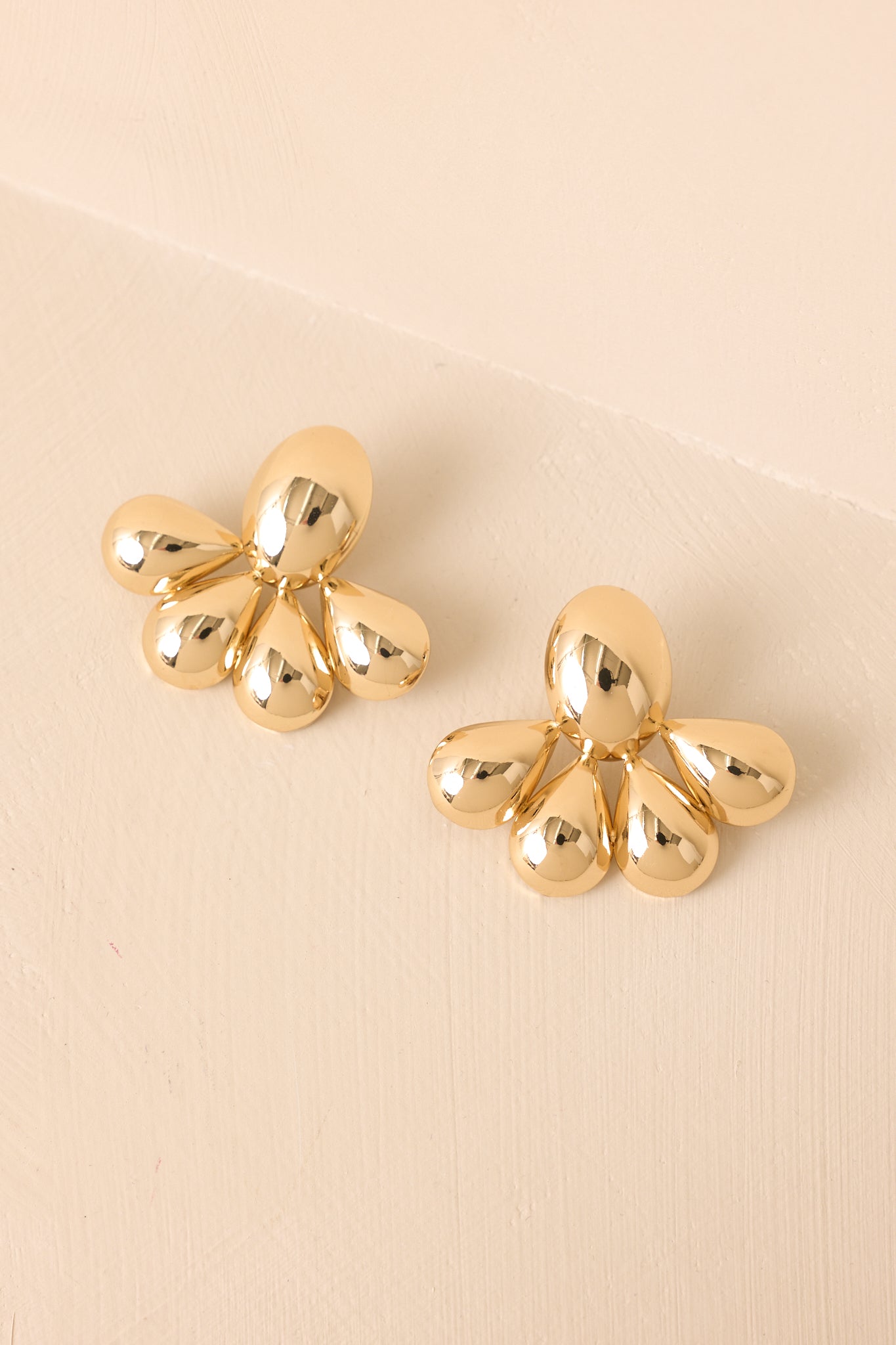 Feeling Like Forever Gold Oval Drop Earrings