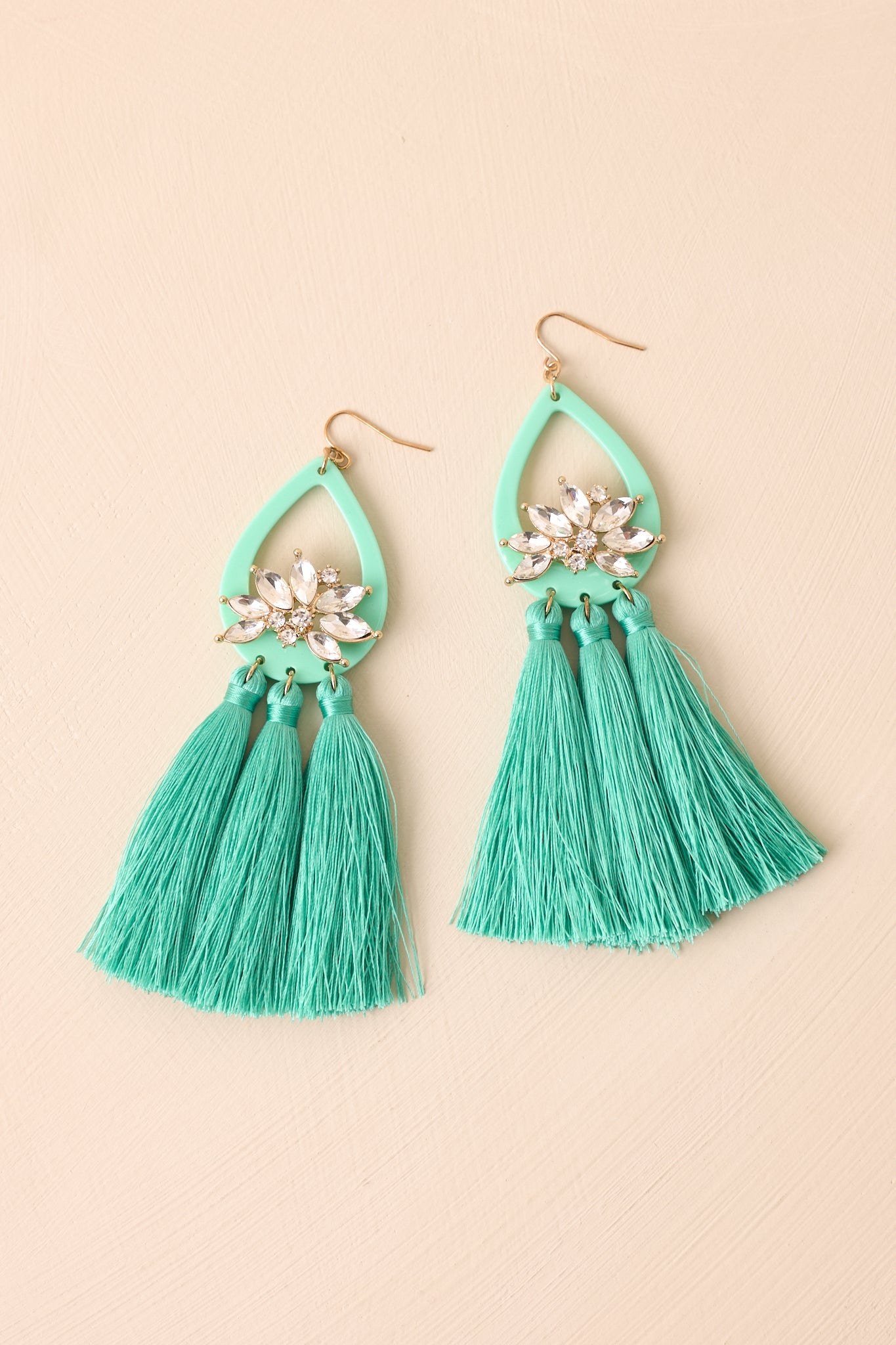 Dreamy Desires Turquoise Tassel Earrings