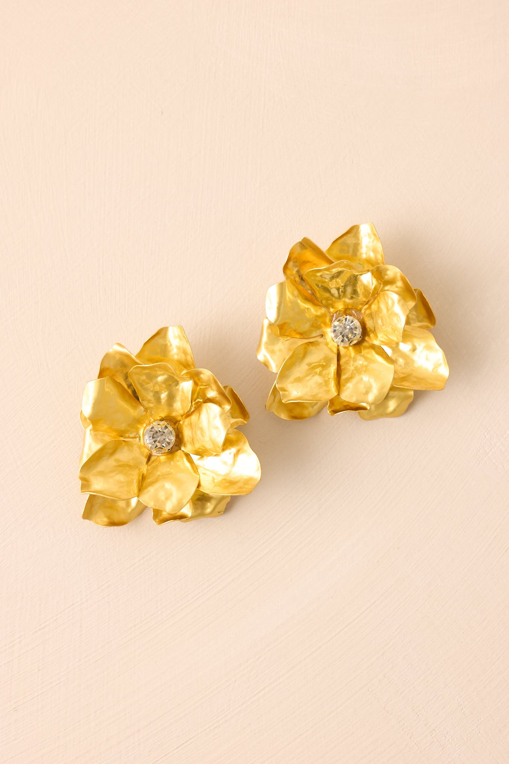 Everlasting Bliss Gold Floral Statement Earrings