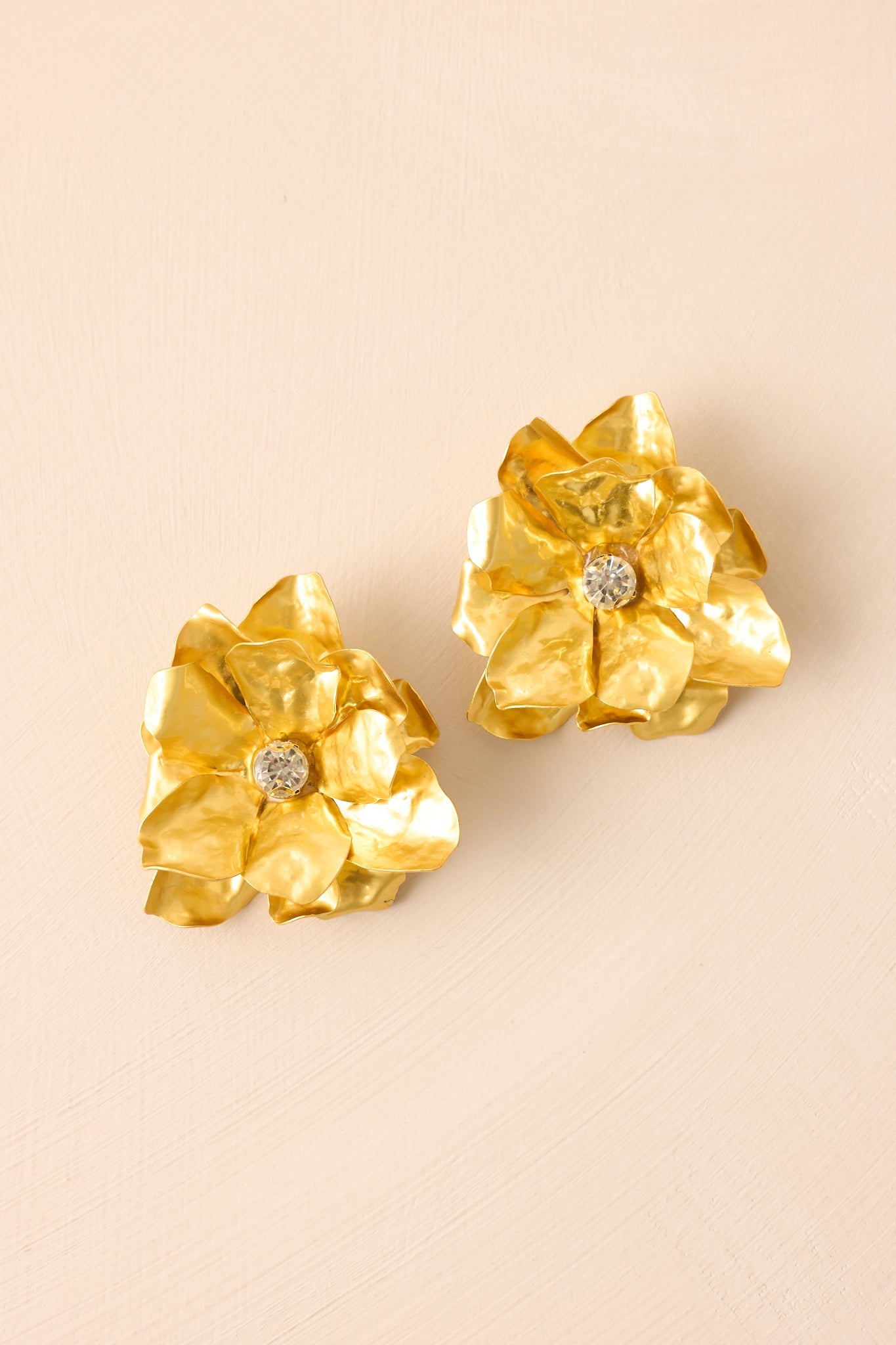 Everlasting Bliss Gold Floral Statement Earrings