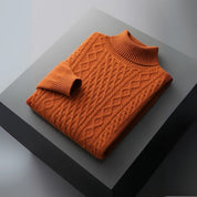 The Cortina Merino Wool Cable Turtleneck