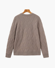 Diamond Knit Crewneck Sweater