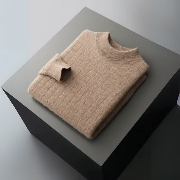 The Oslo Merino Wool Mock Neck Sweater