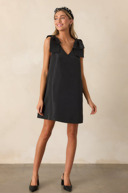 How Can It Be Black Sleeveless Mini Dress
