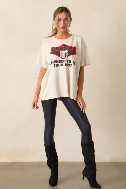 Beastie Boys Licensed To Ill Ivory 1987 Tour Merch Tee