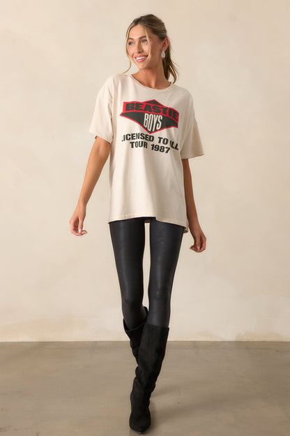 Beastie Boys Licensed To Ill Ivory 1987 Tour Merch Tee