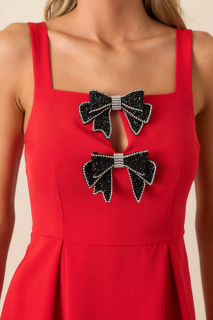 In The Details Red Mini Dress