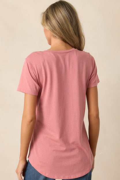 Z Supply Rosebud Pink Pocket Tee