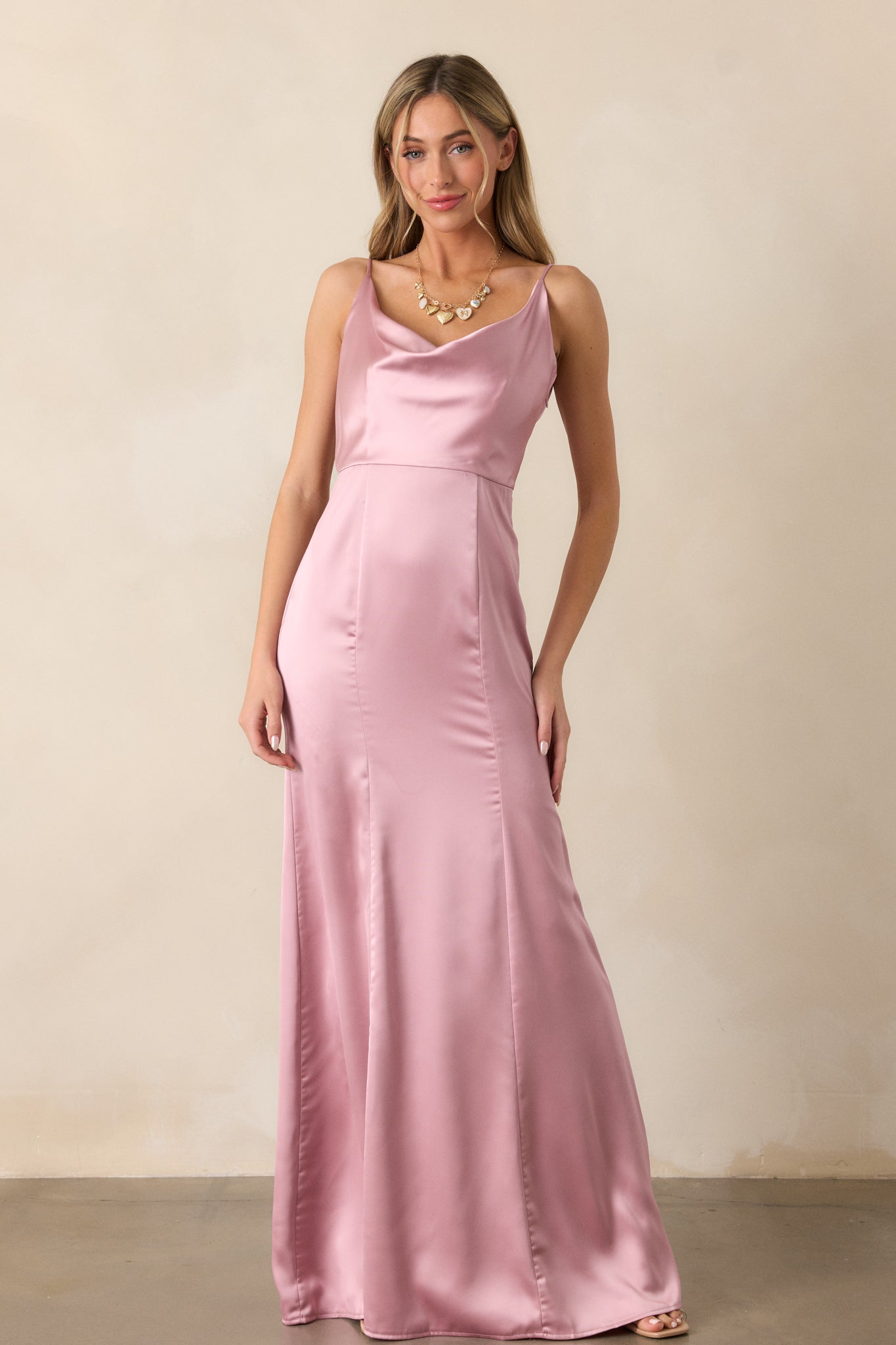 Inner Radiance Pink Champagne Maxi Dress