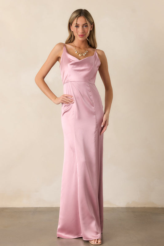 Inner Radiance Pink Champagne Maxi Dress
