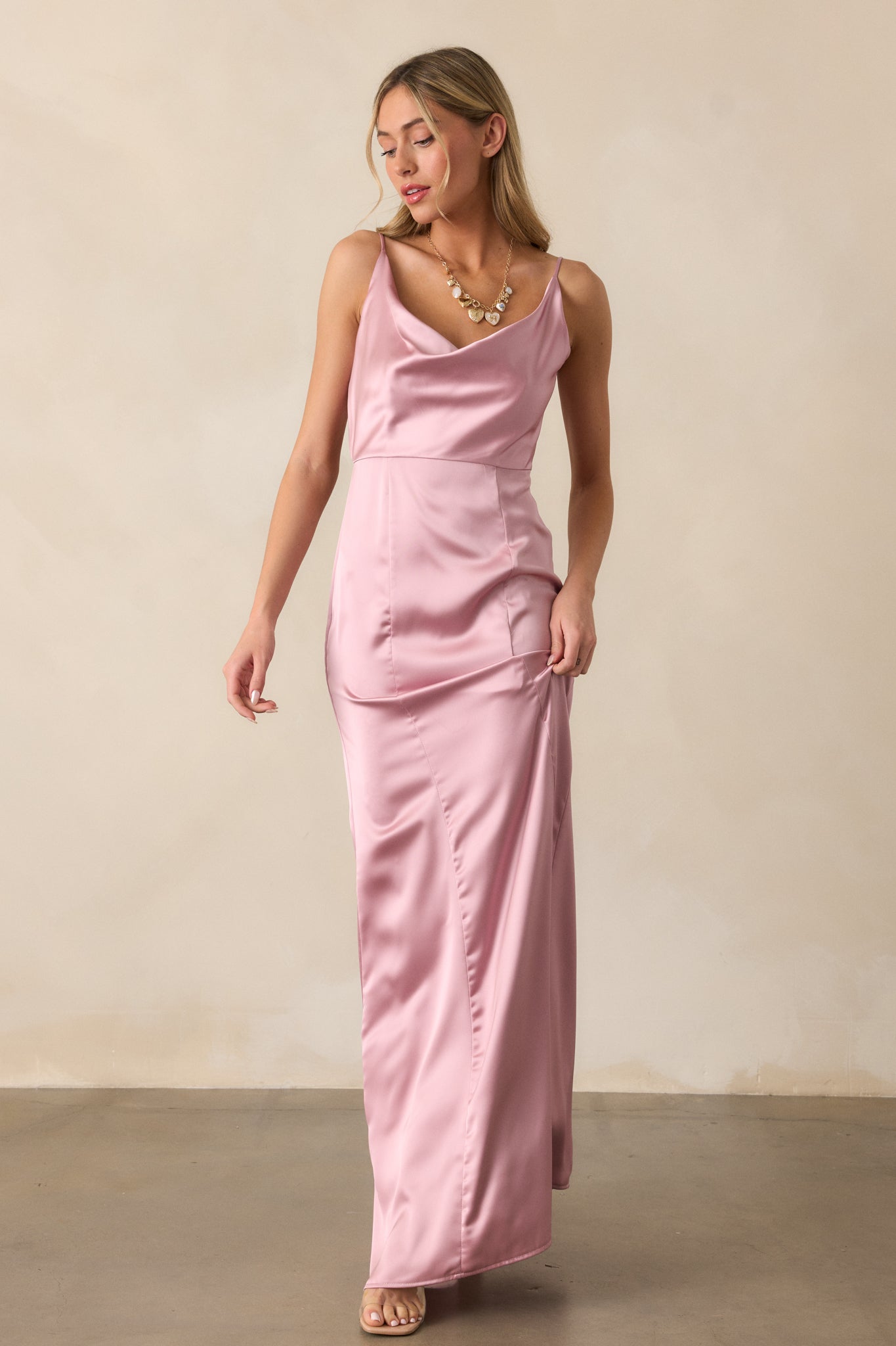 Inner Radiance Pink Champagne Maxi Dress