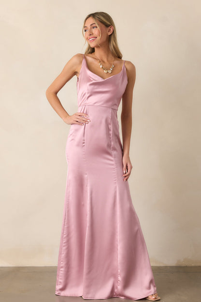 Inner Radiance Pink Champagne Maxi Dress