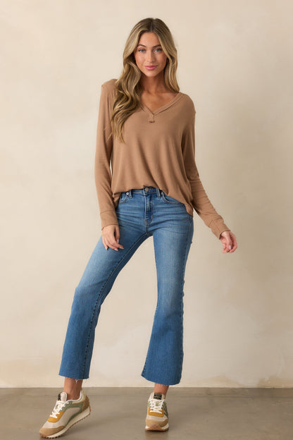 Z Supply Elton Rib Campfire Tan Top