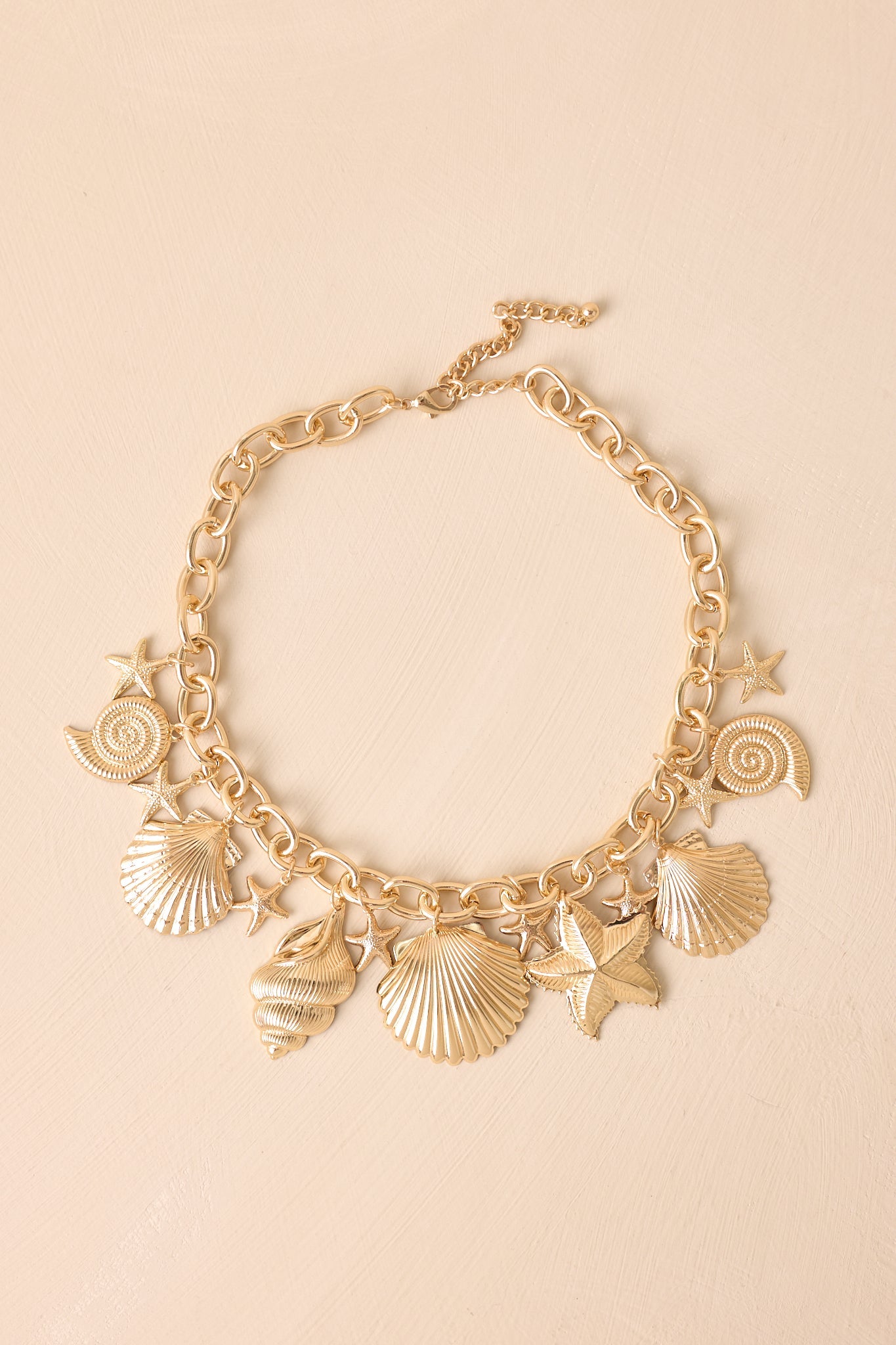 Free As The Sea Gold Coastal Charm Necklace