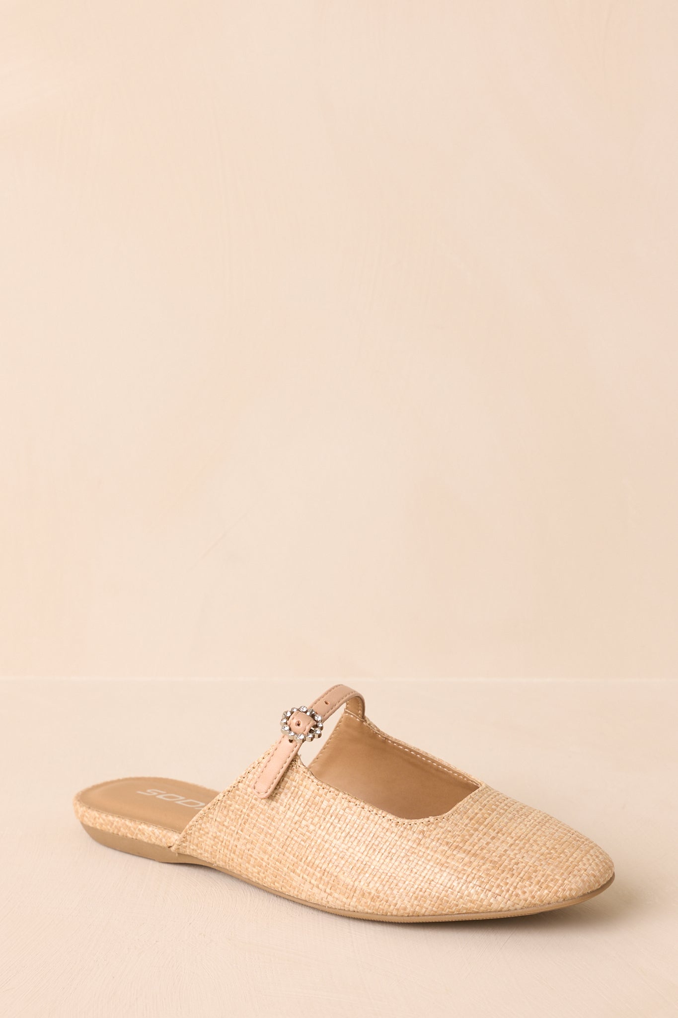 Leap Of Faith Natural Woven Raffia Mules