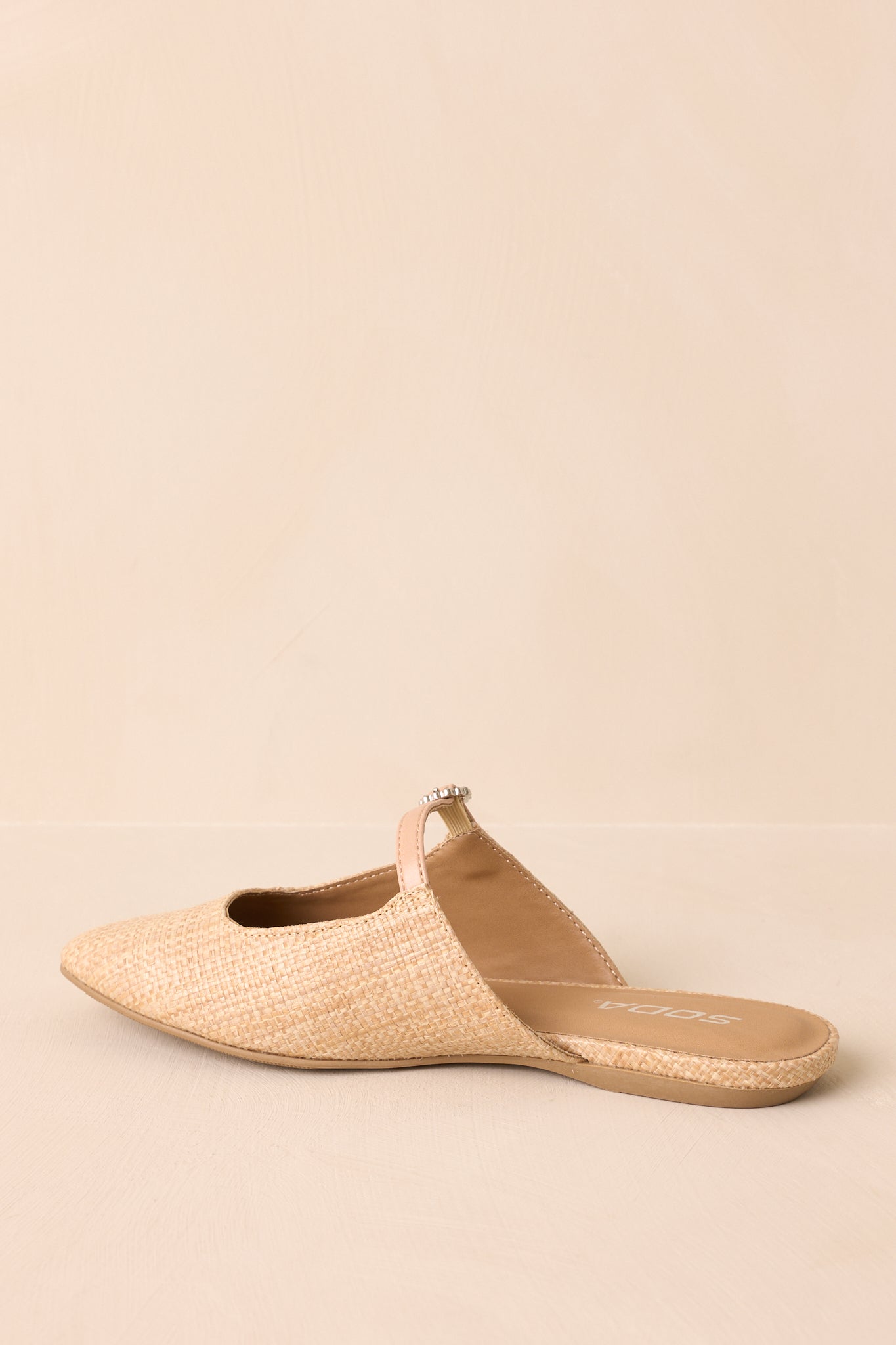 Leap Of Faith Natural Woven Raffia Mules