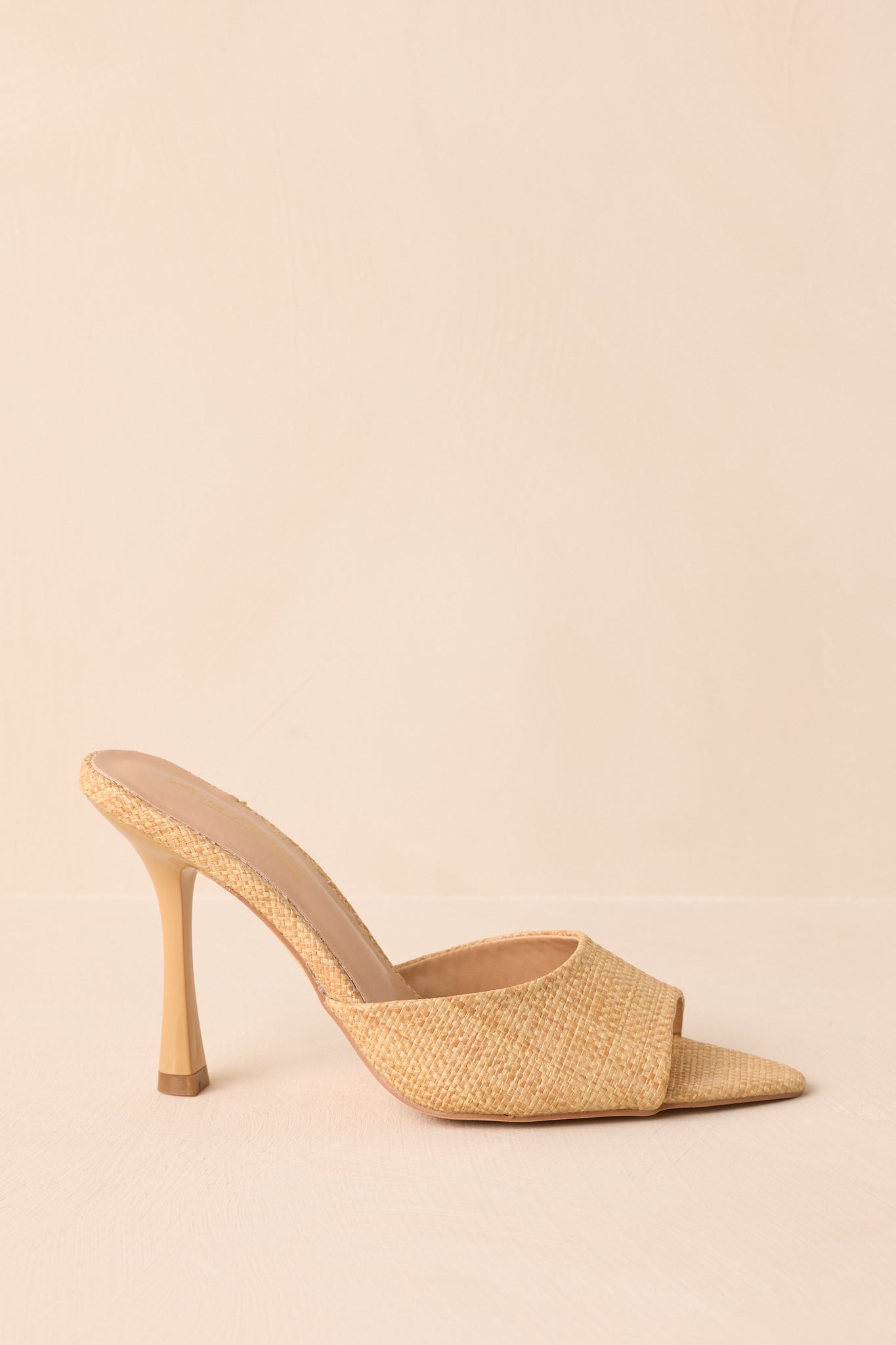 Every Step Counts Natural Tan Raffia High Heel Sandals