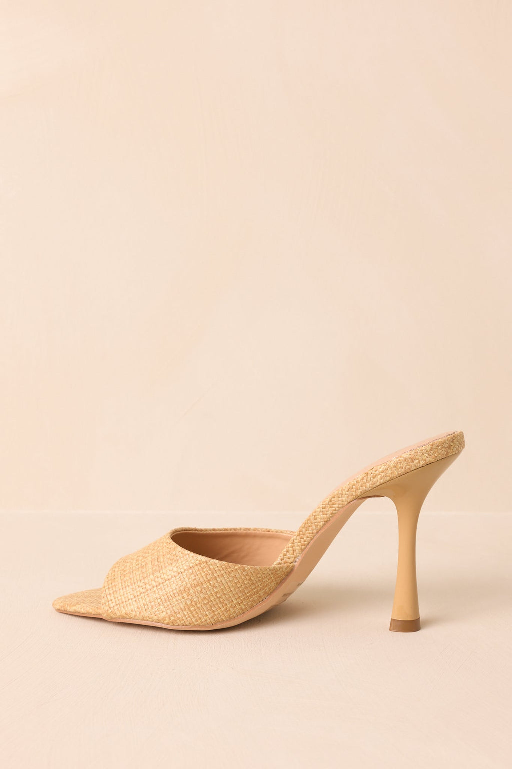 Every Step Counts Natural Tan Raffia High Heel Sandals